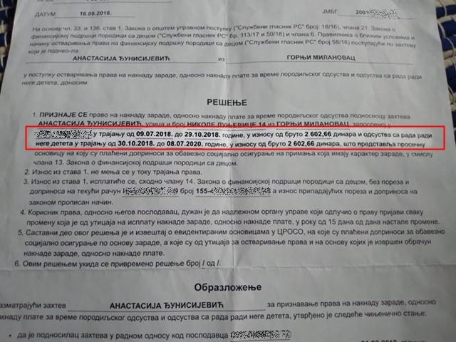 porodiljsko bolovanje